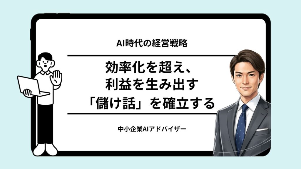 効率化を超え、利益を生み出す「儲け話」を確立する