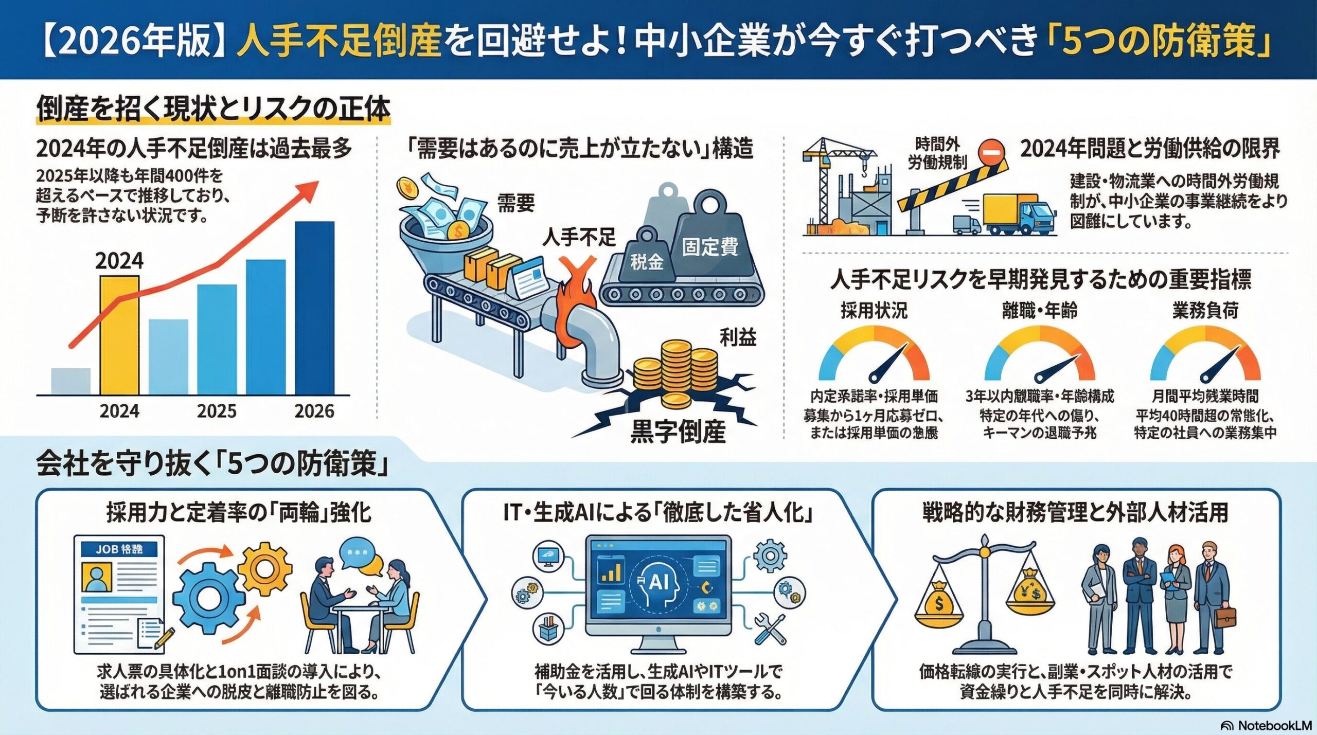 人手不足倒産を回避する